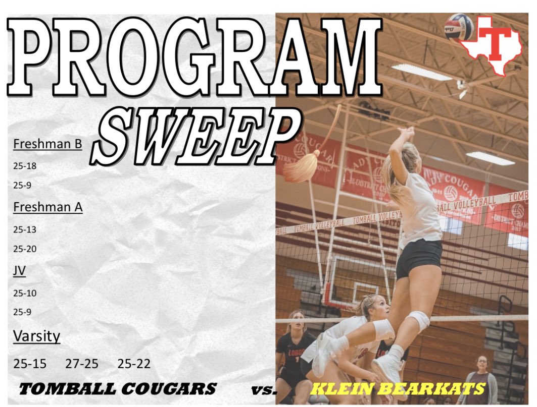 Tomball Cougars VB tweet media