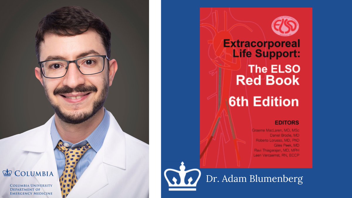 Our very own <a href="/ABlumenbergMD/">Adam Blumenberg MD</a> authored a chaper on poisoning in Extracorporeal Life Support: The ELSO Red Book 6th Edition! <a href="/ELSOOrg/">ELSO</a> #ECMO #toxicology #criticalcare 🏫❤️🫁😷🔖
Go here to purchase and read: elso.org/Publications.a…