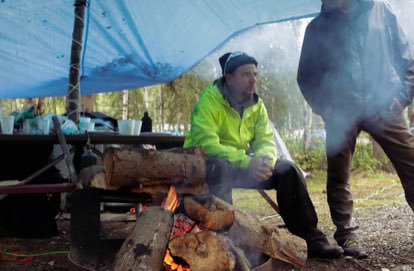 About a month and a half ago, @MizelleMayo snapped a photo of a camper at Centennial Campground for a story I wrote about how homeless folks were dealing with rainy weather. 

I caught up with him today and he showed me a hoodie he ordered using the photo.