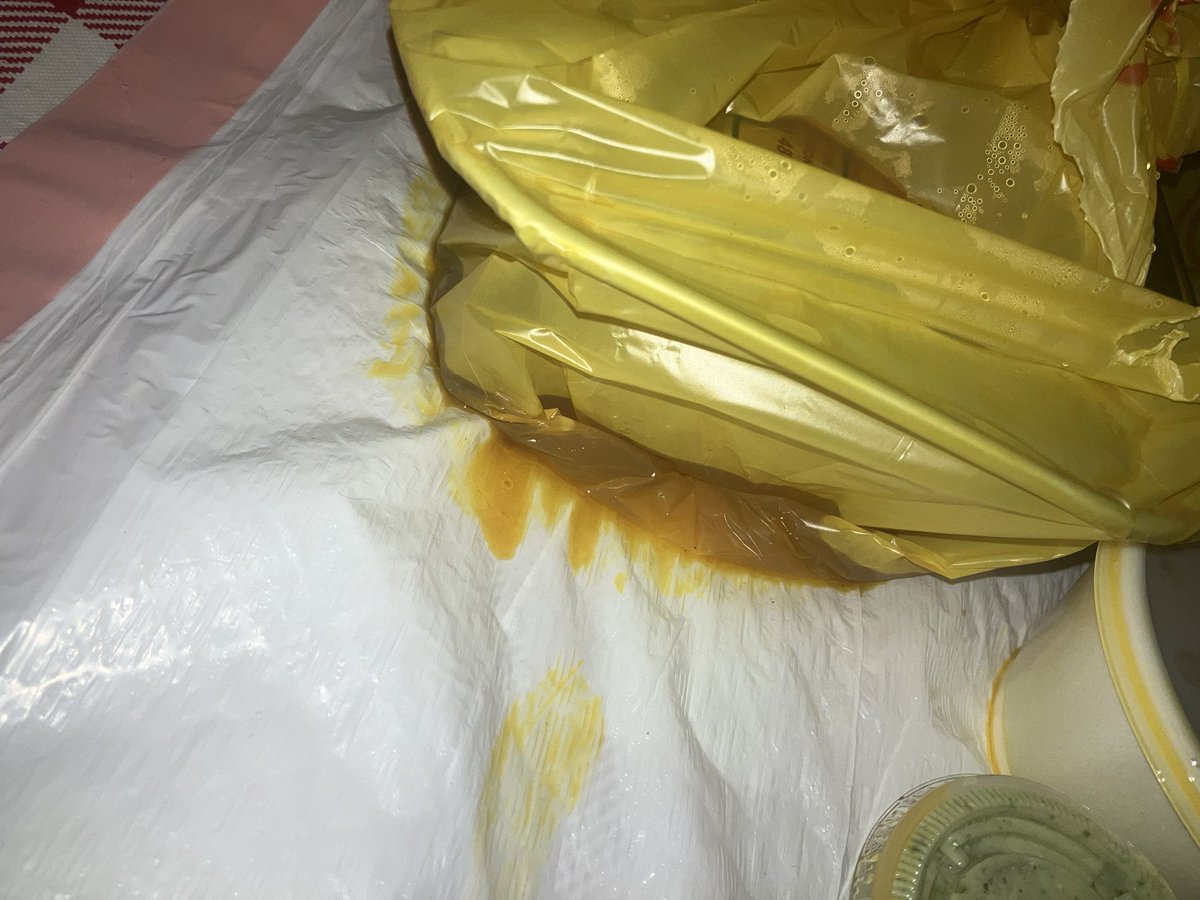 TerpsandC's tweet photo. @DoorDash my order came all spilled in the bag and doordash support refuses to refund or reorder “due to amount of recently processed compensation” I only asked for it once before because order came more than 2 hours late and was hard and cold.... #doordash https://t.co/7S1FhRnNoG