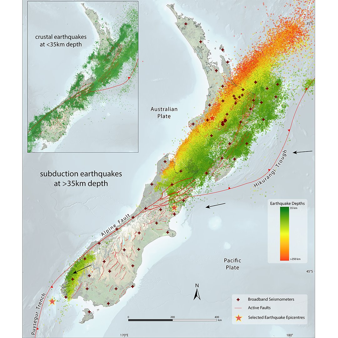 OtagoGeology's tweet photo. Otago Geology's Mark Stirling is involved in a project that hopes to forecast #megaquakes on the #Hikurangi Subduction Zone.
The project, led by Ting Wang (Dept of Maths and Stats), recently received an MBIE Smart Ideas grant.
https://t.co/aMaf0eTJA3
https://t.co/cj0tW9hnGb https://t.co/qKO7aP5HzP