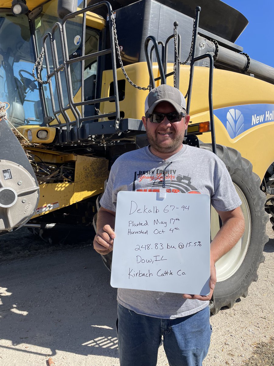 Thanks Kirbach Cattle Co. for choosing DEKALB! Glad DKC67-94 performed well for you! It’s another quality hybrid from the DK lineup! #DEKALB #Bayer4IL <a href="/DKAS_SIL/">DEKALB Asgrow SIL</a>