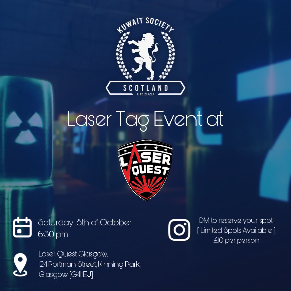 KuwaitScotland's tweet photo. Join us in our event , DM us on instagram to reserve a spot!! https://t.co/nQRWSSVpBB
