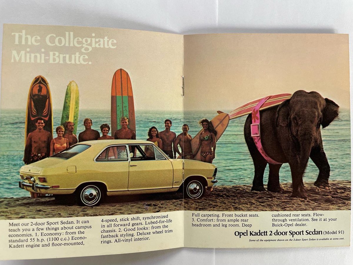 vintagegalleryF's tweet photo. 1969 Buick OPEL
#buick
#buickopel
#minibrute
#ビュイック
#オペル
#オペルカデット
#1969
#昭和40年代
#dadscollection
#carbrochure
#旧車カタログ
#自動車カタログ
#旧車
#昭和レトロ https://t.co/0NTckTDuEP