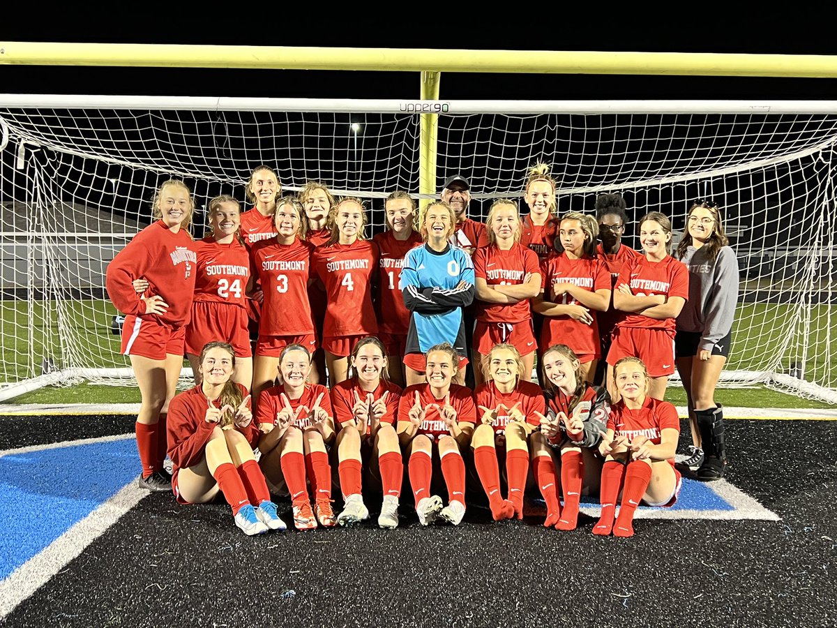 Southmont Mounties Soccer win at first game of Sectionals.  Scores by Chloe Lynn, followed by Shakhia Burkes, then 2 goals by Elle Gray to top off the first half.  Second half goal from Elle Gray for her hat trick.  Lilly Odum scored and a corner kick goal by Emily Smith. #soccer