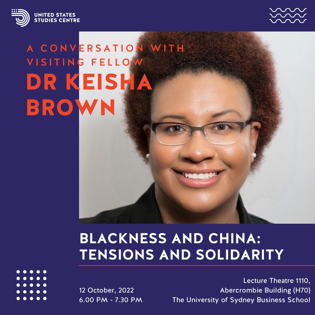 USSC's tweet photo. 📢 #EVENT | @USSC proudly presents a conversation with visiting fellow Dr Keisha Brown (Asso Prof of History @TSUedu, expert on modern Chinese history and Sino-Black relations) and @DrMichaelJGreen, on an in-person event on 12 Oct.

Reg here to join 👉  https://t.co/LRXThSkVbL https://t.co/9CIRNNDXl4