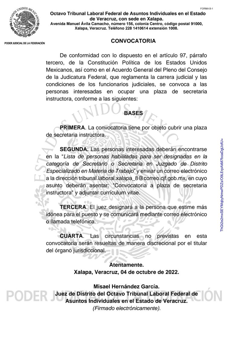 LicMisael1's tweet photo. Convocatoria para ocupar el cargo de secretaria instructora. Ayúdame a compartir. 👇👇👇 https://t.co/t8gM0RpioI