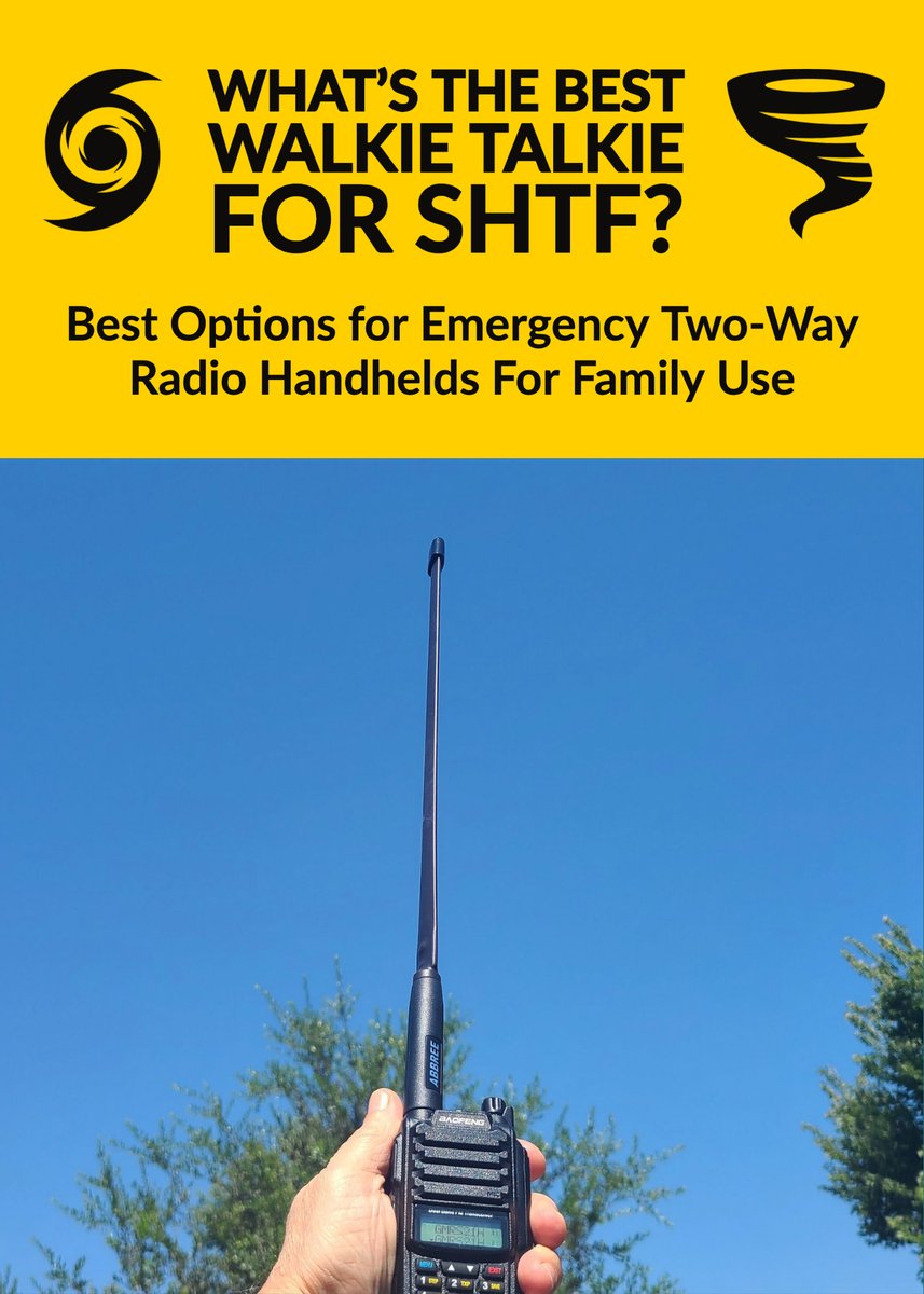 What's the best walkie talkie for SHTF emergency use? A look at the best options for use after a disaster. #radio #gmrs #hamradio )-----------> woofthebeatenpath.com/whats-a-good-w…