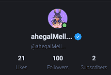 Thank you so much for the 100 follows on Fansly! https://t.co/xcovOrIq0x<a href="/tag/mvcommunityawards2020"class="tags"><span>#mvcommunityawards2020</span></a>