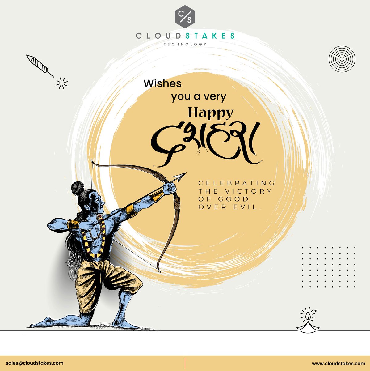 cloudstakes's tweet photo. May this Dussehra bless you with strength and courage to follow the path of virtue and righteousness. Wishing you all a very Happy Dussehra!
#Dussehra2022 #HappyDussehra #VijayaDashami #India #Festival #Celebration #CloudStakes https://t.co/u6xTyAAS82
