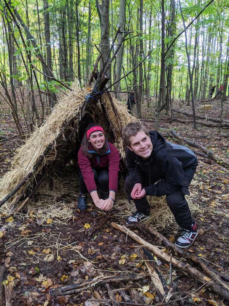 IthacaUnified's tweet image. Unified PE and Outdoor Education classes at Lime Hollow Nature Center learning how to build debris shelters in the woods. @AthleticsICSD scholar-athletes, Katie and John, showing off their shelter!

@UnifiedSportsNY @ICSDPEandHealth