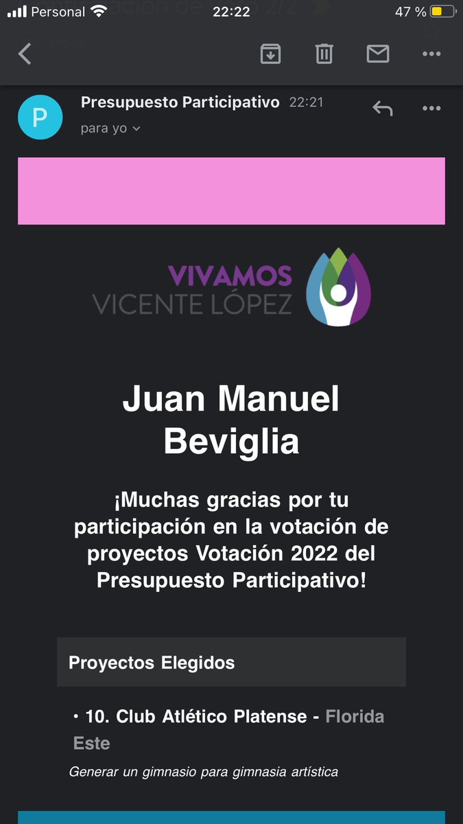 Listo mi voto!
