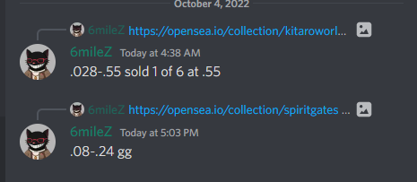 TridentNFT's tweet photo. Patience is key 🙏🚀 Great call by @x6MileZ 
Get in here! https://t.co/xcUotxXuHQ

Kitaro 0.028➡️0.66 (23x)
Spirit Gates 0.08➡️0.24 (3x) https://t.co/kW2A2gVK8c