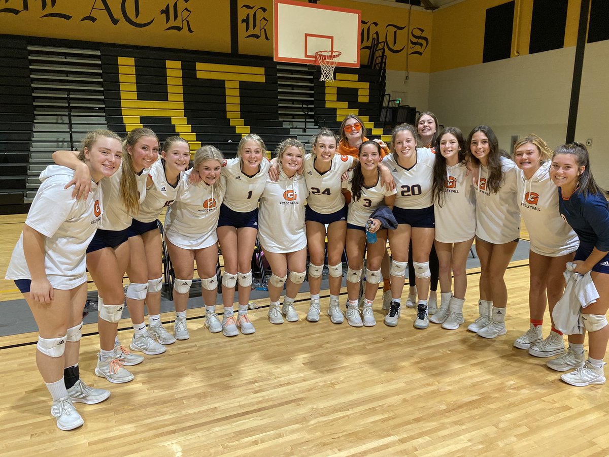 GHSVolleyball2's tweet photo. These girls have done it for the third year in a row!! We beat a tough West Greene team 3-1. Heading to the District 2AA championship Thursday against a tough Greeneville team and we have secured a spot in the regional game next week!! So excited for these girls!! https://t.co/qe14XPLMIv