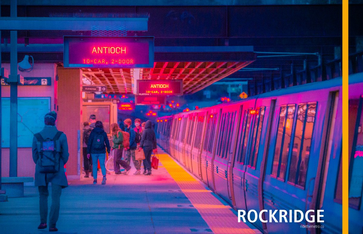 Hi BART riders! Time to present another transit-centric art project. 🚇 ridethemetro.co/bart #1 - Rockridge Stations will be added to this thread one by one. Also, to all my friends who put up with 'hang on, let me get this shot' - thank you.