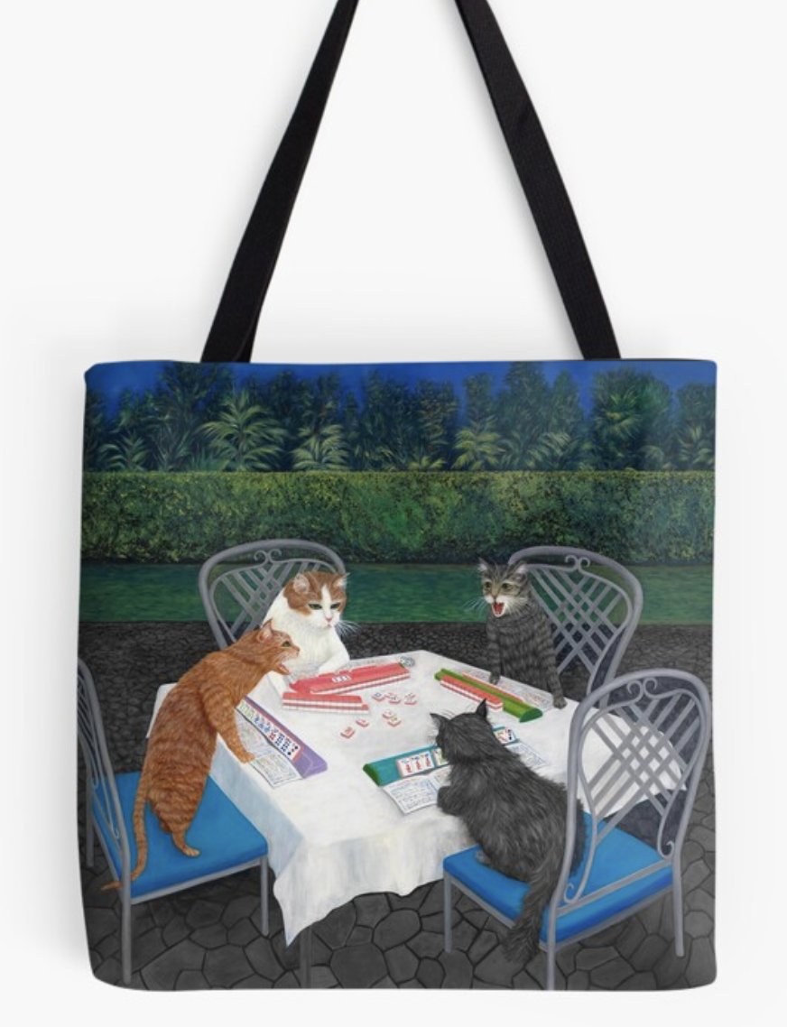 KarenZukArtist's tweet photo. Sold a Tote Bag And Puzzle of Meowjongg-Cats Playing Mahjong. Thanks and enjoy your purchase!
https://t.co/NRCy1SmEEI
https://t.co/a4pkWSj48i
#catart #catlovers #mahjong #BuyIntoArt #FallForArt #ShopEarly #GiftThemArt #HolidayShopping #HumorousCatArt #mahjongloversgifts https://t.co/nZRzZpPui4