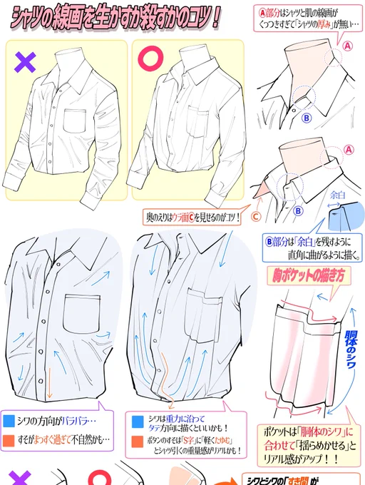 シャツ男子をリアルに描きたいときのコツ

『講座のつづき全ページ』はここ👇
https://t.co/rAFJ9LQoYf

【吉村拓也のFANBOX】では
全イラスト講座500P以上が全て見放題です📔✨✨ 