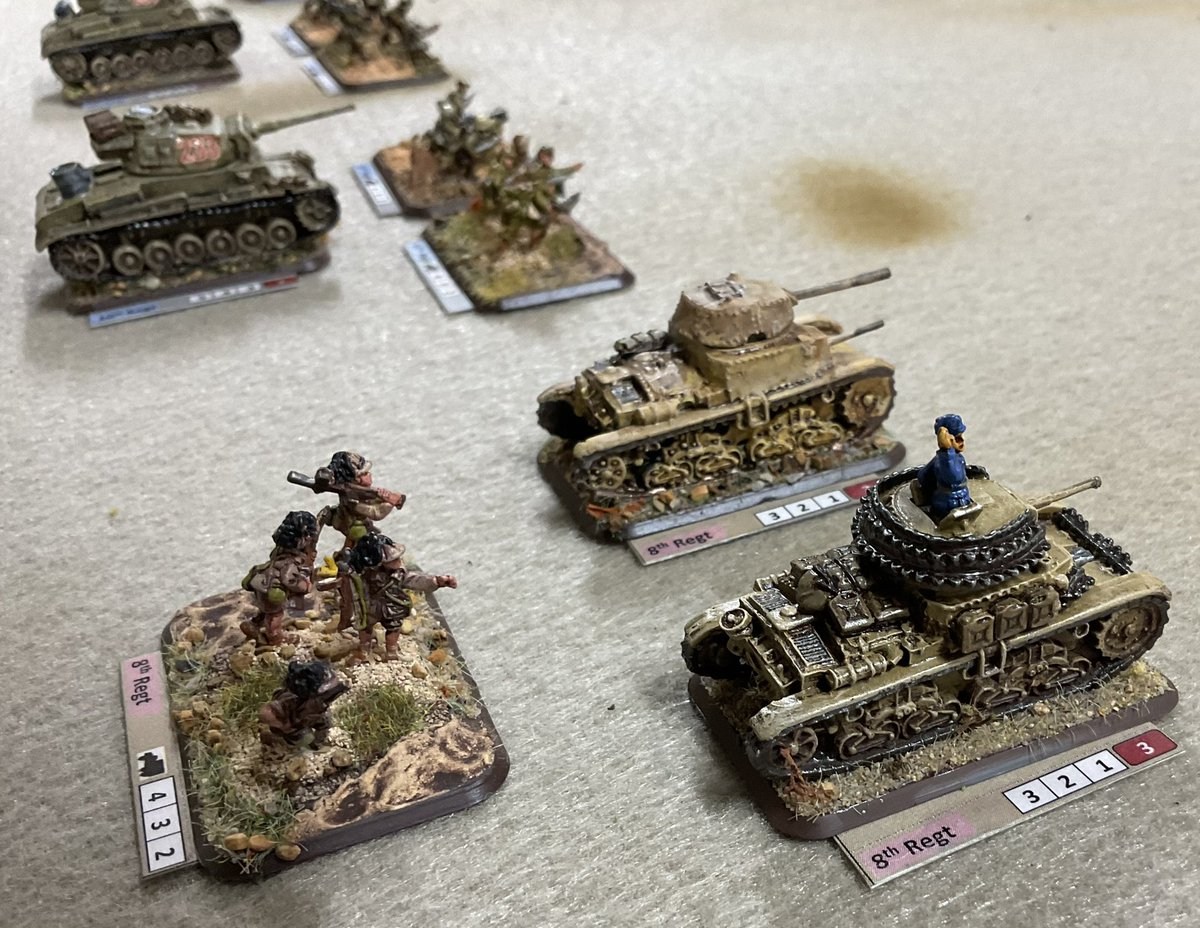 Oldwargamer's tweet photo. Germans supported by the Italians or vice-a-versa. Early WWII is so interesting.
#wargaming #wargames #wargamer #15mm #Rommel #earlywar #WWII #ratsoftobruk #tobruk https://t.co/4Tkfsdgpmx