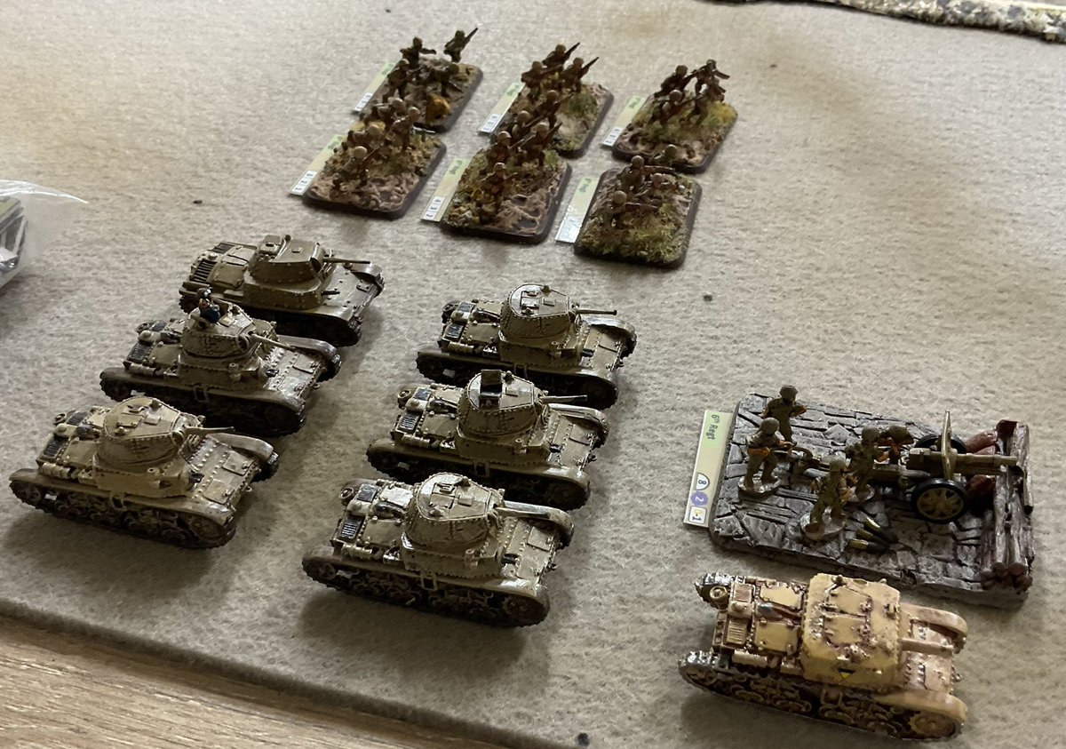 Oldwargamer's tweet photo. Germans supported by the Italians or vice-a-versa. Early WWII is so interesting.
#wargaming #wargames #wargamer #15mm #Rommel #earlywar #WWII #ratsoftobruk #tobruk https://t.co/4Tkfsdgpmx