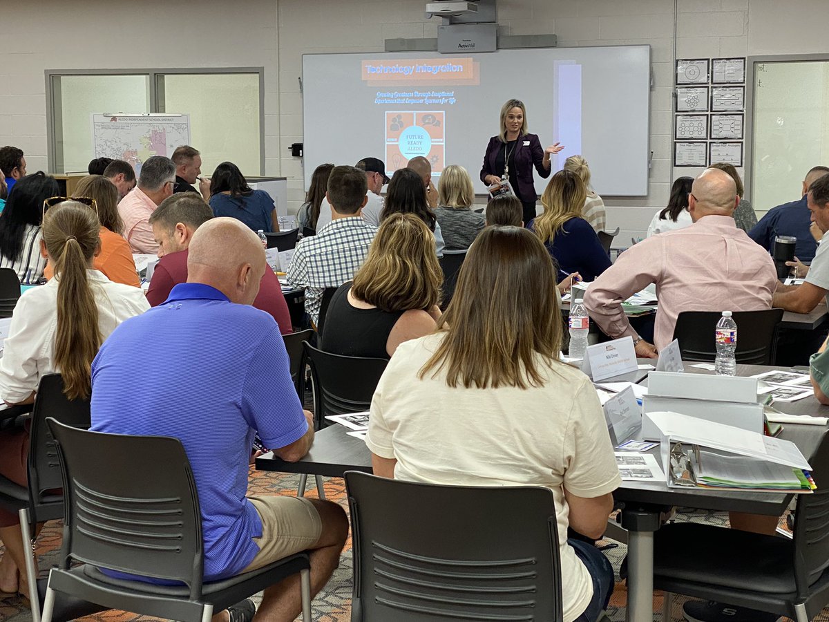Dr. Amber Crissey sharing information with the Aledo Growth Committee at the new Vandagriff campus.  #allinaledo #growinggreatness