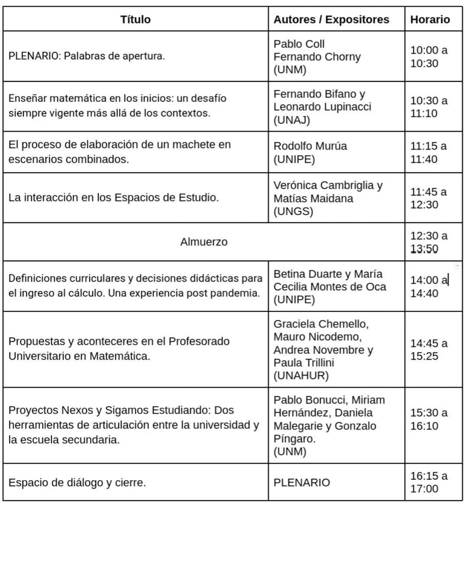 DMalegarie's tweet photo. Estimadxs, quiero invitarlxs a:
V Jornada "Primeras matemáticas en el nivel superior"
El 20 de Octubre del 2022 de 10.00 a 17.00hs en la Universidad Nacional de Moreno.
Formulario de inscripción: https://t.co/8nOSzNwTiZ 

Más información: primerasmatematicas2022@gmail.com https://t.co/QY13hEgRVj