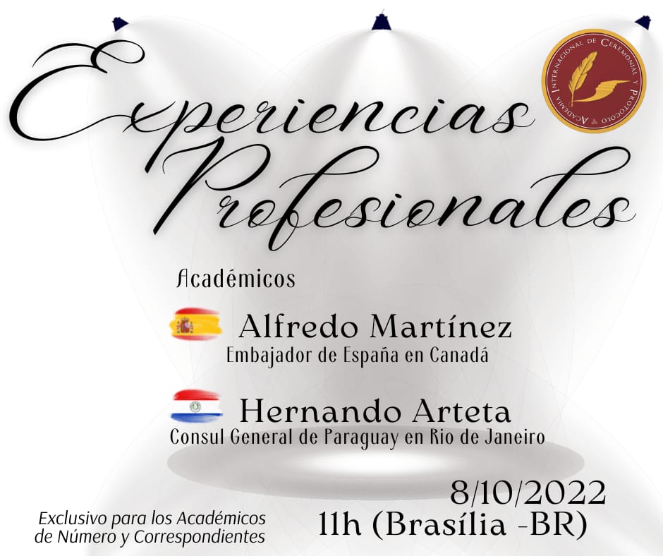 Estimados académicos, están cordialmente invitados a participar en nuestra sesión de "𝙀𝙭𝙥𝙚𝙧𝙞𝙚𝙣𝙘𝙞𝙖𝙨 𝙋𝙧𝙤𝙛𝙚𝙨𝙞𝙤𝙣𝙖𝙡𝙚𝙨" la cual se llevará a cabo este próximo 𝙨𝙖́𝙗𝙖𝙙𝙤, 08 𝙙𝙚 𝙤𝙘𝙩𝙪𝙗𝙧𝙚, 2022, a las 
11 horas (Brasilia) 👇🏽
instagram.com/p/CjUE-5RO9IY/…