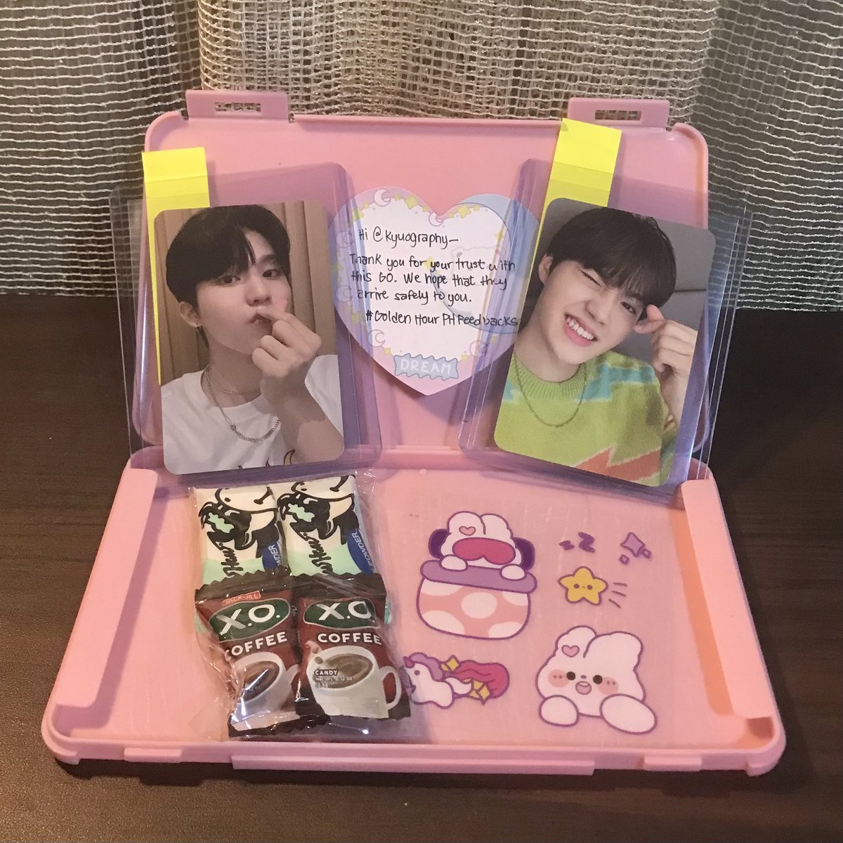 kyuography_'s tweet photo. omgg nawala sa isip ko na i haven’t posted this pala 😭 pero thank you so much po @phgoldenhour for being accommodating and patient with me hehe dowoo arrived safely 🥰 [arrived: 09/06]

💌 #GoldenHourPHFeedbacks https://t.co/253wnKwVXF