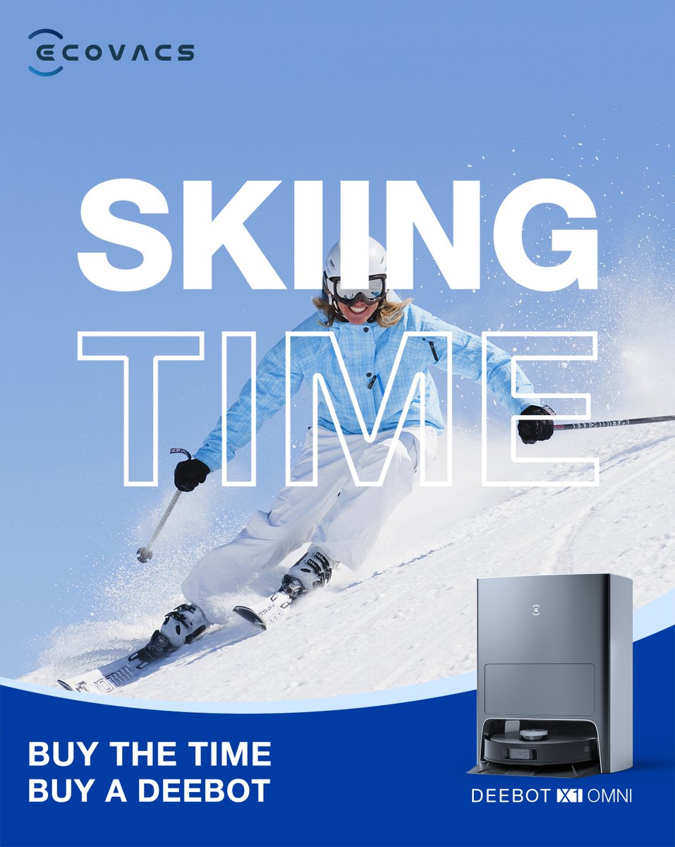 ecovacsrobotics's tweet image. ☄️ #BuyTheTimeBuyADEEBOT GIVEAWAY ☄️
We're giving away a DEEBOT X1 TURBO! 🎁
DEEBOT buys you extra time to squeeze in anything you love! 🏂🏽🏔️❄️
HOW TO ENTER:
✨ Follow @ecovacsrobotics
✨ Like & RT
⏰ Winner will be announced on 10/14. Good luck! 🍀