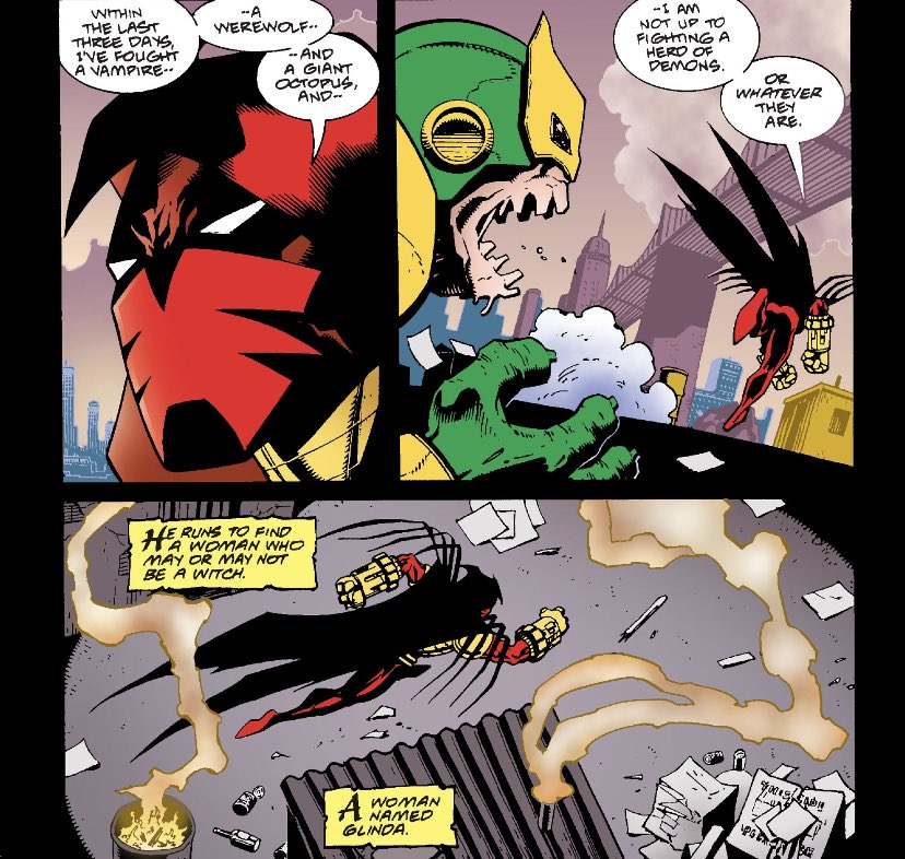 chelsdaniel280's tweet photo. “Within the last three days, I’ve fought a vampire…a werewolf…and a giant octopus and…I am not up to fighting a herd of demons.”
(Azrael #34 - Dennis O’Neil, Vince Giarrano, James Pascoe, Demetrius Bassoukos, and Ken Bruzenak)
#Azrael #Parademons #dccomics https://t.co/baK4u6hpZB