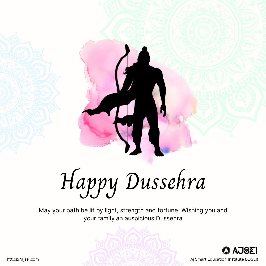 ajsei_official's tweet photo. On the auspicious occasion of Vijaya Dashami, here's extending my warm wishes and heartfelt greetings to you and your family. A very Happy Dussehra to everyone at home.
#happydussehra #dussehra #vijaydashmi #ravandahan #दशहरा #विजयादशमी #learnwithajsei #ajsmartclasses #ajsei https://t.co/O53qTg2jiD