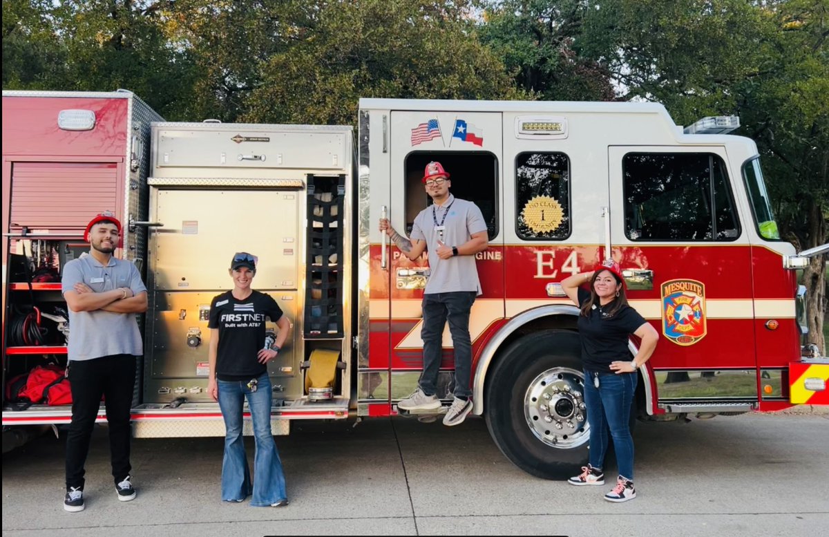 Stephanie_L24's tweet photo. HugeThanks to Mesquites’ councilmen, Fire Chief 🧑‍🚒, Police, 🚔Superintendent &amp; everyone else at tonight’s #NationalNightOut event that welcomed us with open arms.@FirstNet Excited about whats to come! @AshleyRFew @viangreen411 @RichardATT @Devin_DLP @Rainey_5335 @dbustamante1210 https://t.co/NyqjW5LMXG