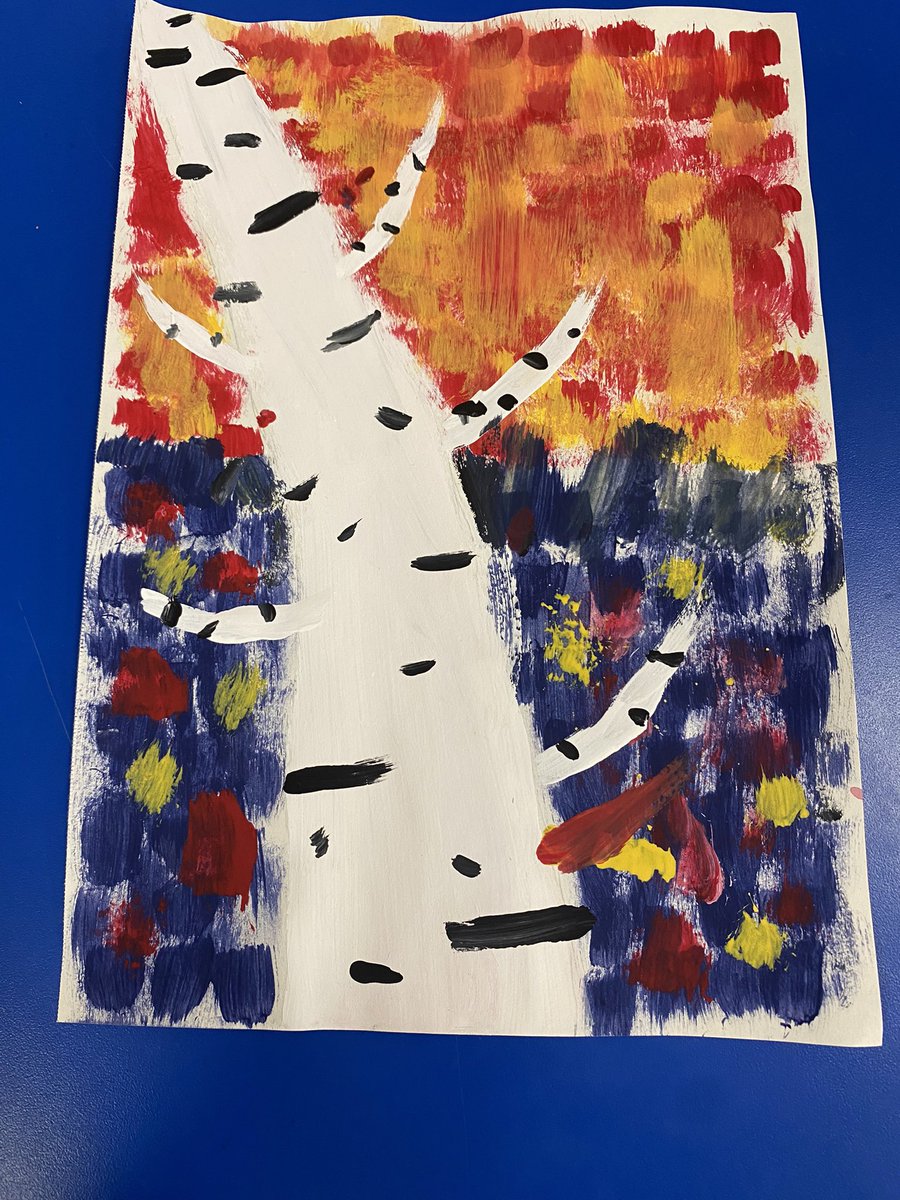MsGLynch's tweet photo. Birch Tree Fall Art Paintings 🌳 https://t.co/UXHYtxVck9