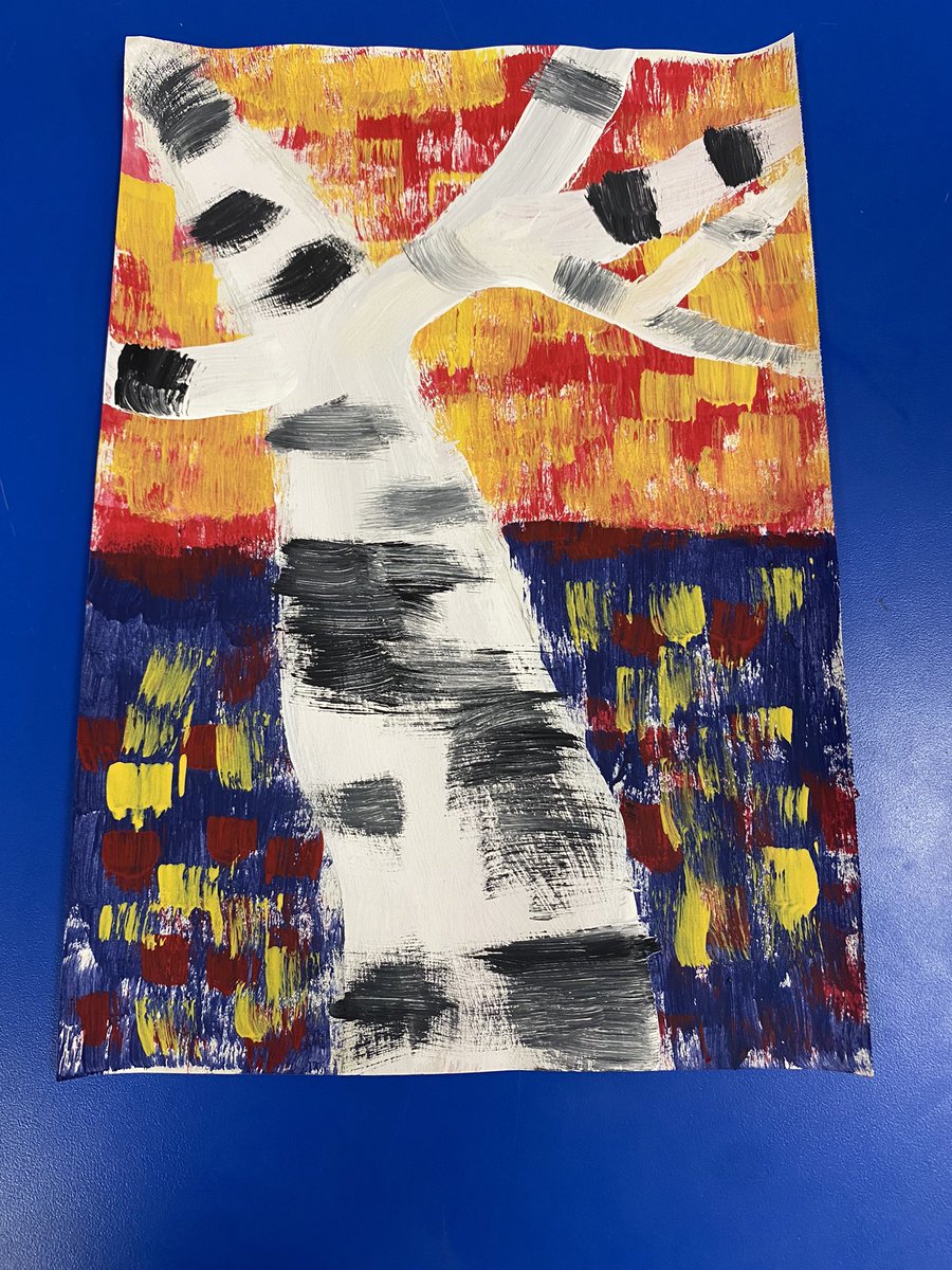 MsGLynch's tweet photo. Birch Tree Fall Art Paintings 🌳 https://t.co/UXHYtxVck9