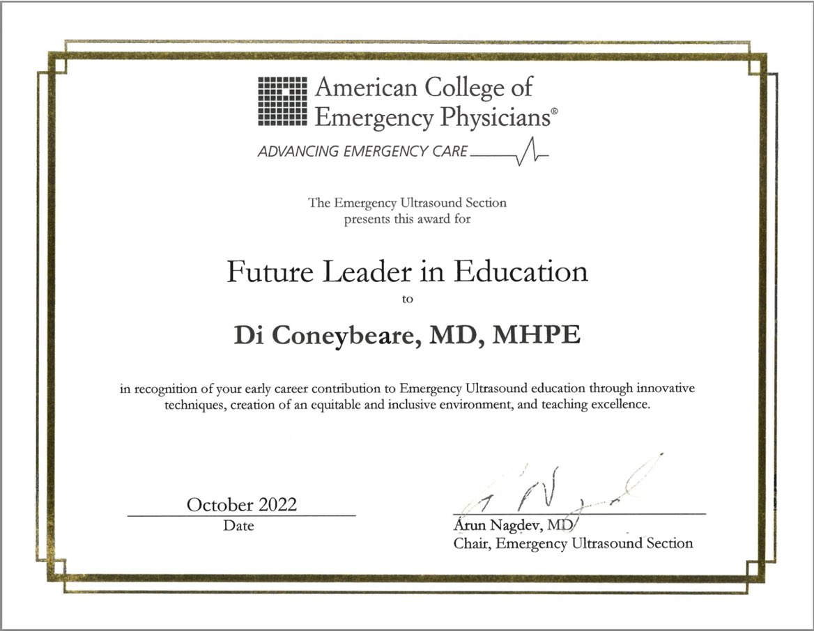 ACEP Ultrasound (@acep_eus) on Twitter photo 3/
Congrats to <a href="/DiConeybeare/">Di Coneybeare</a> on receiving the Future Leader in Education Award for her excellence in teaching & innovation! <a href="/ColumbiaEM/">Columbia Emergency Medicine</a> <a href="/ColumbiaEMSono/">ColumbiaEMSono</a> 3/
Congrats to <a href="/DiConeybeare/">Di Coneybeare</a> on receiving the Future Leader in Education Award for her excellence in teaching & innovation! <a href="/ColumbiaEM/">Columbia Emergency Medicine</a> <a href="/ColumbiaEMSono/">ColumbiaEMSono</a>