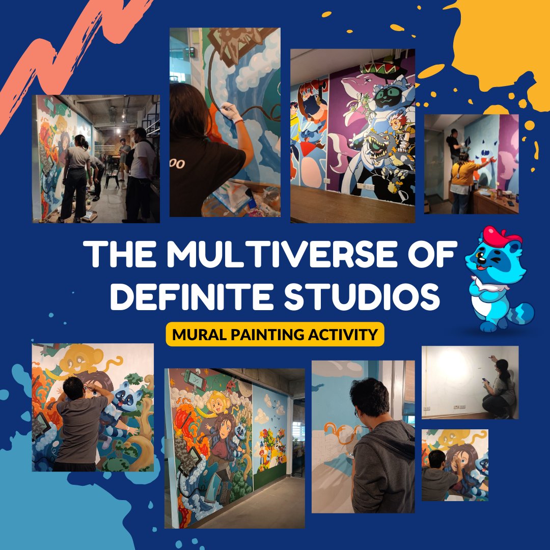 definitestudios's tweet photo. Splashing color and story through the creative hands and minds of our Defizens as they have expressed their craft through mural painting!
Get to read more of who we are and what we create here: https://t.co/KjbxDCoqss
#DefiniteStudios #LifeAtDefinite #MuralPainting #artstudio https://t.co/T9ITPpumrH