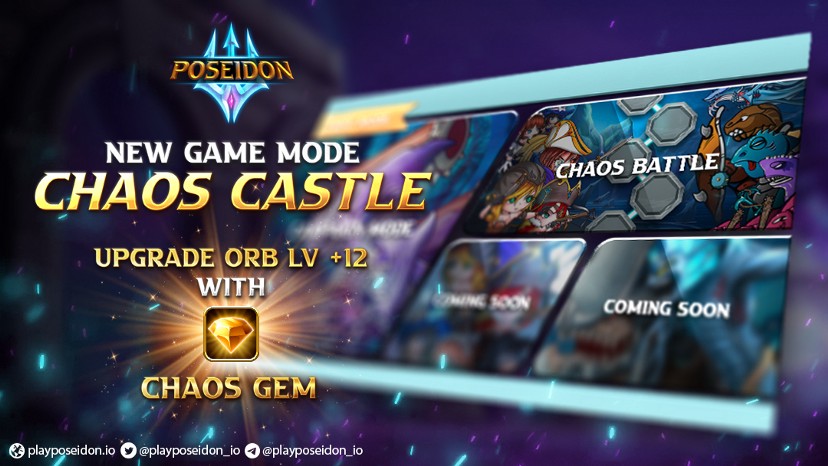 🔥 Big Update 2.4.0 Highlight:

⚔️  New game mode: Chaos Castle !!
💎  New items: Chaos Gem and Chaos Charm !!

⚙️ Game Server will be taken offline at 03:00 AM UTC today.

👉 Read more here: blog.playposeidon.io/big-update-pat…

#PlayPoseidon #NFT #GameFi #Metaverse #P2E