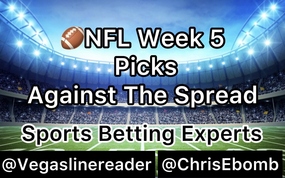 TackleTheBoard's tweet photo. 🏈NFL Week 5 Predictions Against The Spread for Every Game with @VegasLineReader &amp; @ChrisEbomb 

#Sportsbetting #GamblingTwitter #NFLTwitter   #Freepicks 

Watch Now⬇️
https://t.co/idBC4U1DSv https://t.co/8UOSNoJMGs