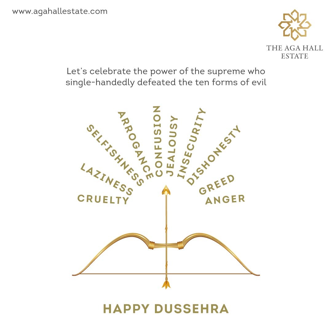 agahallestate's tweet photo. Let the festive spirit of this auspicious occasion grace your lives & homes with abundant peace & prosperity. Aga Hall Estate wishes you & your family, a very happy Dussehra
#dussehra #happydussehra #dussehra2022 #goodoverbad #prosperity #happiness #celebration #indianfestival https://t.co/sI2GkKiBQr