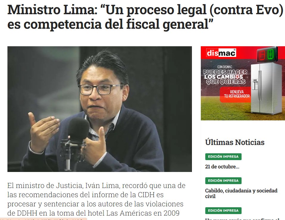 disclosurebol's tweet photo. #PRESIDENTE @LuchoXBolivia QUE ESPERA PARA EXPULSAR A ESTE ESTIERCOL GOLPISTA @ivanlimamagne DE SU ADMINISTRACION , CON MUCHA RAZON LAS DEMANDAS CONTRA EL #GOLPEDEESTADO NUNCA PROSPERARON POR CULPA DE ESTA FALSACARETA #FUERALIMA #ENTRAICIONDELPROCESO https://t.co/5xqiWLYyY7