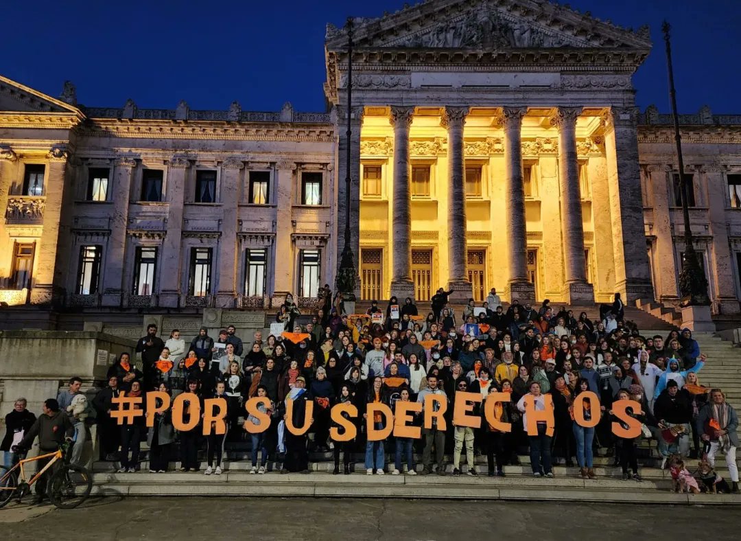 PA_Uruguay's tweet photo. Cumplimos! 
Hoy 4 de octubre, estuvimos en el Palacio Legislativo reclamando los derechos de los animales! 
Queremos agradecer a todos los que estuvieron presentes y a los que querían estar pero por distintas razones no pudieron! 
Iremos compartiendo distintas imágenes! https://t.co/WmXJ7iPP0d