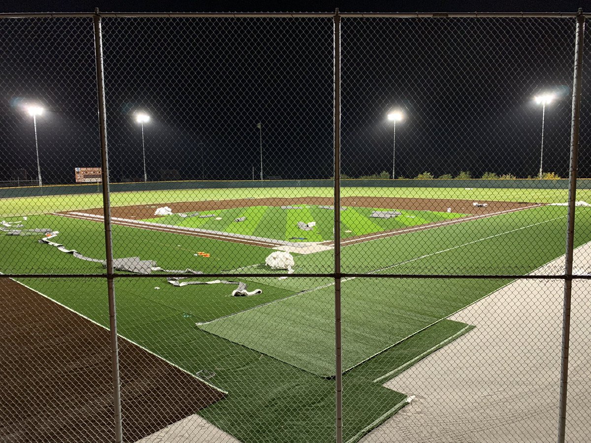 Turf started to be laid today. Looks great under the lights!