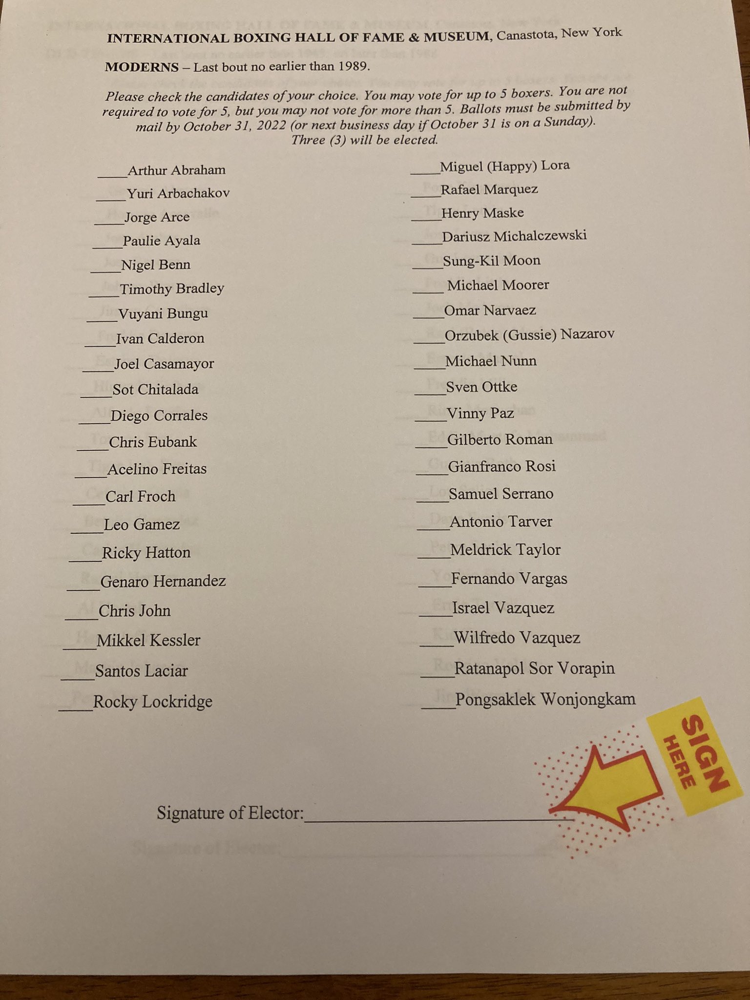 Dan Rafael I Have Received My International Boxing Hall Of Fame Ballots For All Of The Categories Invite In Let The Agony Commence T Co Qonxpl9w8z Twitter