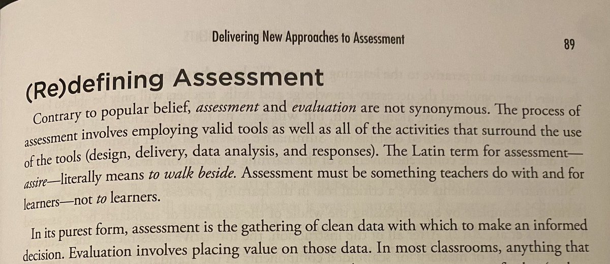 Love the way @cerkens reframes assessment in her book “Collaborative Common Assessments.” Such a powerful reminder!