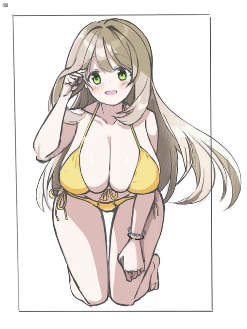 水着ノノミのカラーラフ #ブルアカ #ブルーアーカイブ 