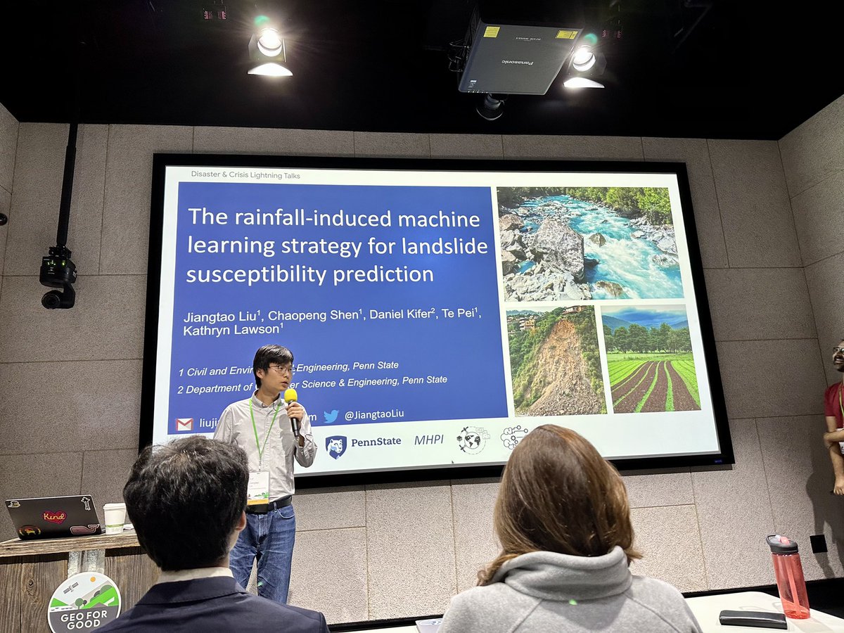 JiangtaoLiud's tweet photo. Very excited to participate in #GEO4GOOD to show landslide susceptibility prediction! Thank you @ChaopengShen for your support! https://t.co/SmoGMm9YG2