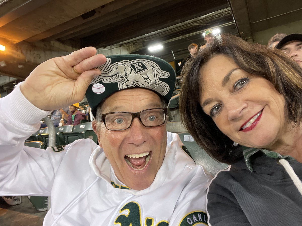 Last night game at home! Enjoying our A’s! ⁦@OaklandCoIiseum⁩