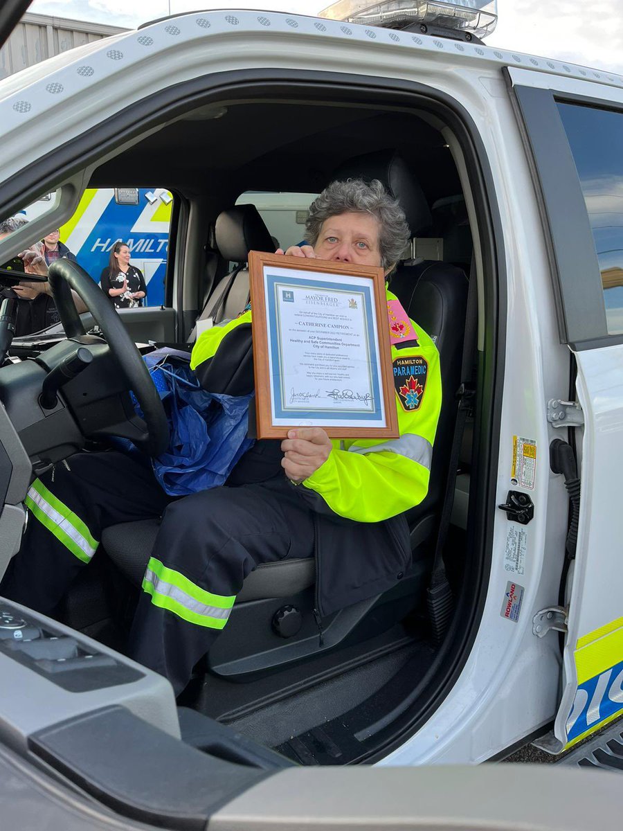 HPS_Paramedics's tweet photo. Congratulations Superintendent Katie on your retirement after 40 years of Service as a Paramedic and mentor. Enjoy your retirement, your proud daughters (Paramedics with @torontoparamediics and @niagaramedics) will carry on your great work. Thank you for your service. https://t.co/siVoVRQLWi