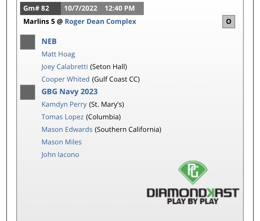 It’s official. I will be starting game 2 in Jupiter.  Friday at 12:40pm.  <a href="/GBGbaseballUSA/">GBG Baseball USA</a> <a href="/gbgvegas2/">GBG VEGAS</a> @PBR_Nevada <a href="/PG_FourCorners/">Perfect Game Four Corners</a> <a href="/PerfectGameUSA/">Perfect Game USA</a> <a href="/PG_Scouting/">Perfect Game Scout</a> #classof2023 #MLB <a href="/PitchingNetwork/">Pitching Network</a> <a href="/PitchingNinja/">Rob Friedman</a>