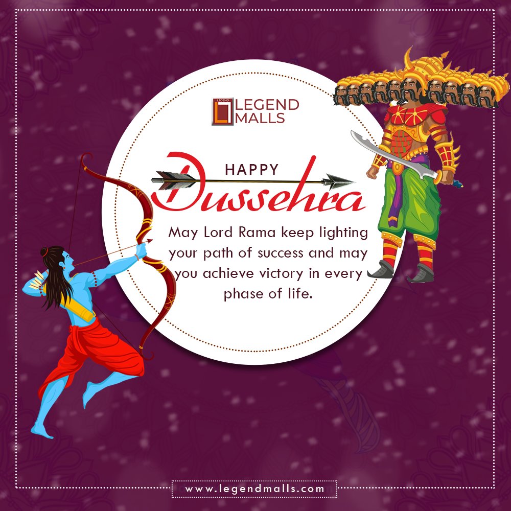 LegendMalls's tweet photo. May Lord Rama keep lighting your path of success and may you achieve victory in every phase of life. Happy Vijay Dashmi to everyone!!
.
.
.
.
.
.
.
.
#happydussehra #dussehra #vijaydashmi #Ram #Legendmalls https://t.co/FkVKEMzpfg