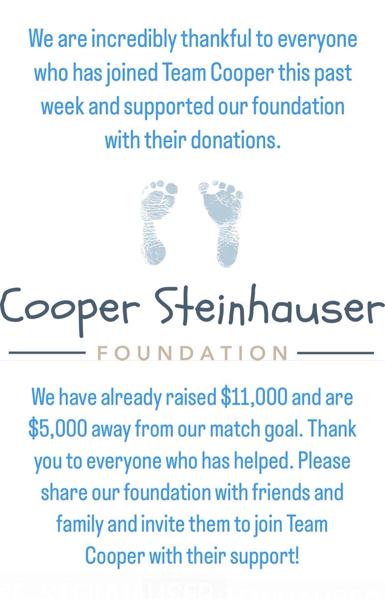Thank you #TeamCooper! CooperSteinhauserFoundation.org/donate #nicuawareness #nicu #nicusupport #nicustrong #coopersteinhauserfoundation